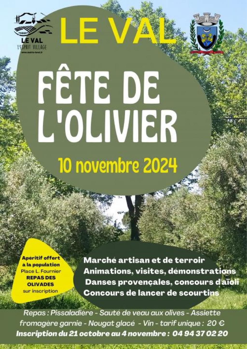 Fête de l'olivier : marché, animations et repas à Le Val