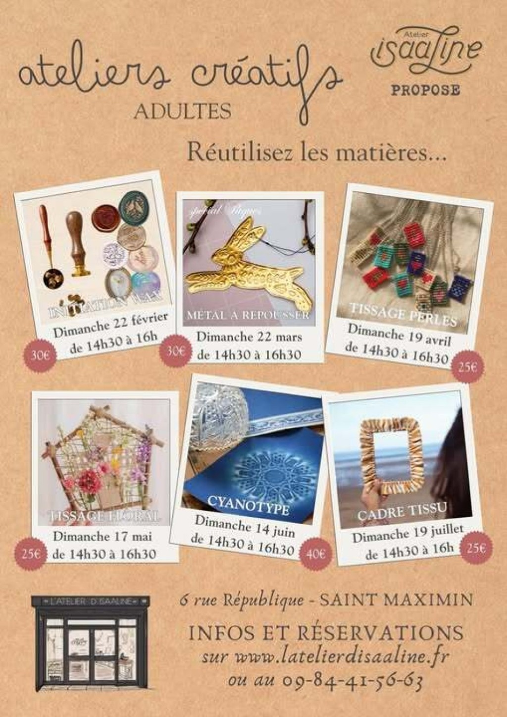 Atelier créatif adulte : réaliser un cadre en tissu