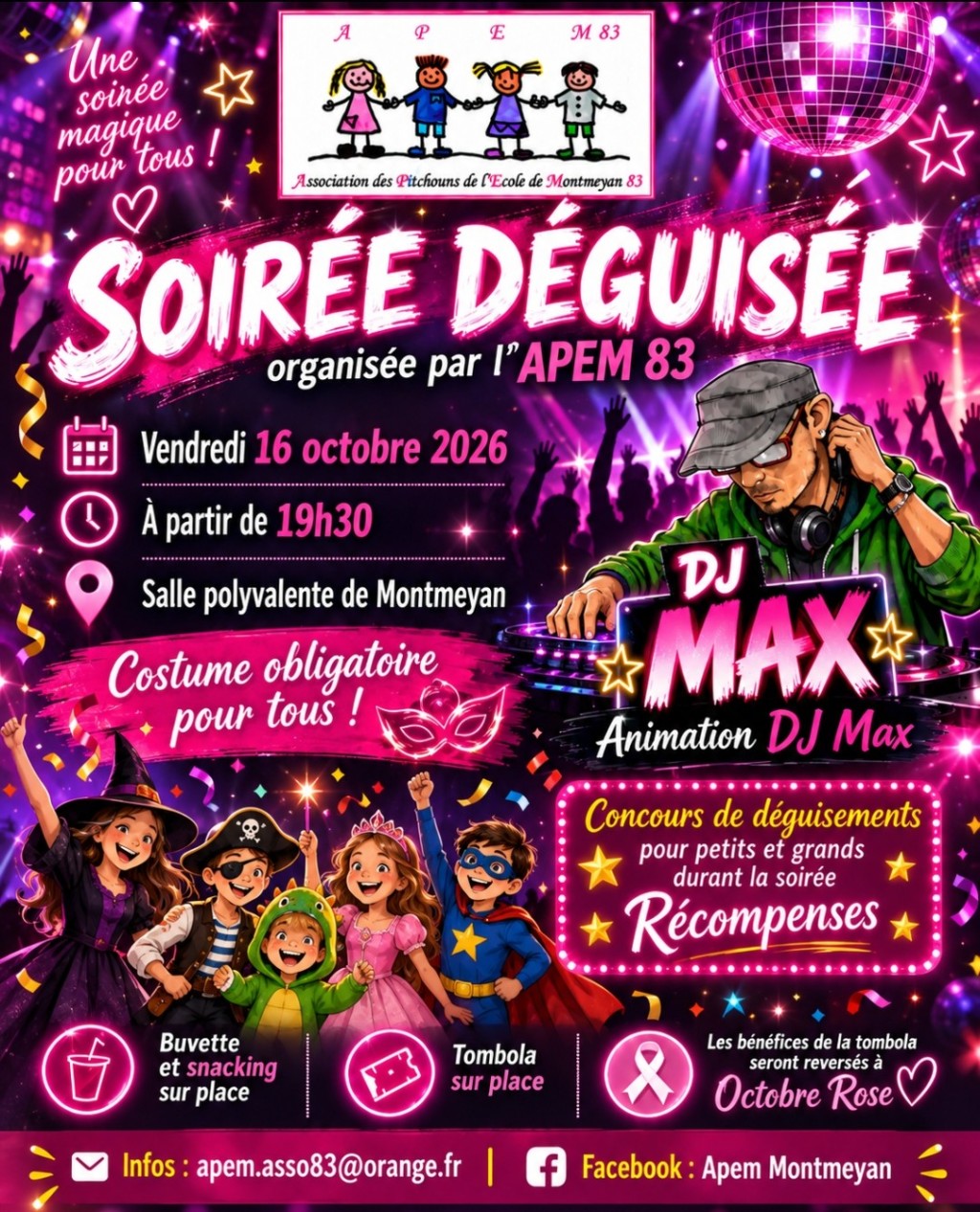 Soirée déguisée | Octobre rose