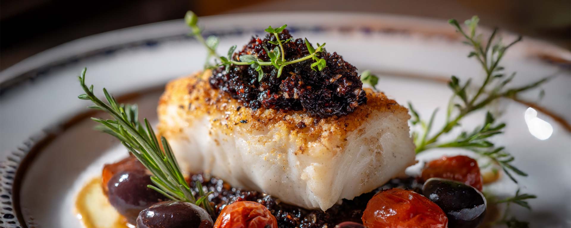 Filet de cabillaud et sa tapenade d'olive (recette sans gluten)