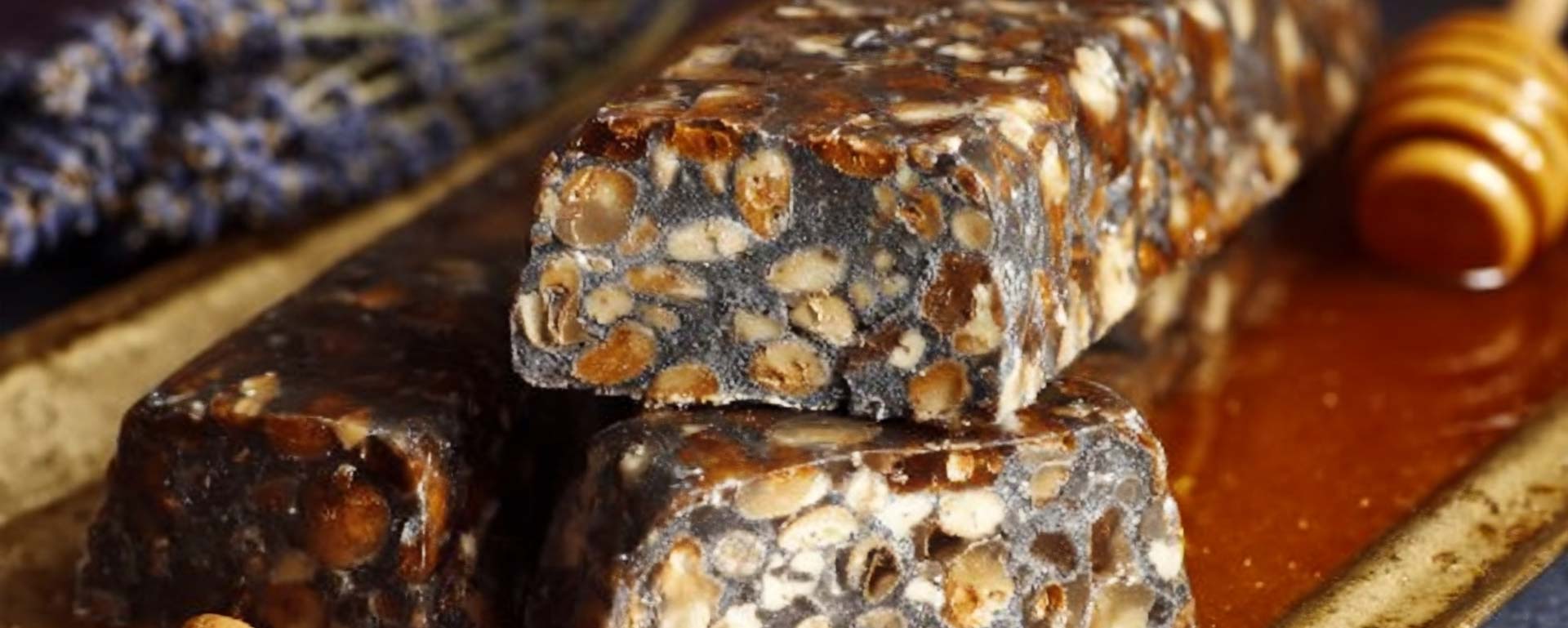 Nougat noir au miel de lavande
