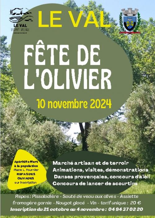 Dimanche 10 novembre - La fête de l'olivier à Le Val